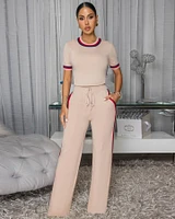 Jameson Nude Stripes ULTRA-LUXE Knit Pants Set