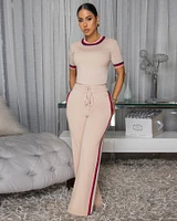 Jameson Nude Stripes ULTRA-LUXE Knit Pants Set