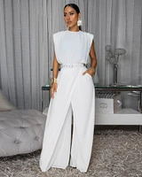 Katalina Off-White Draped Luxe Jumpsuit