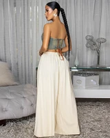 Pashna Cream Palazzo Pants