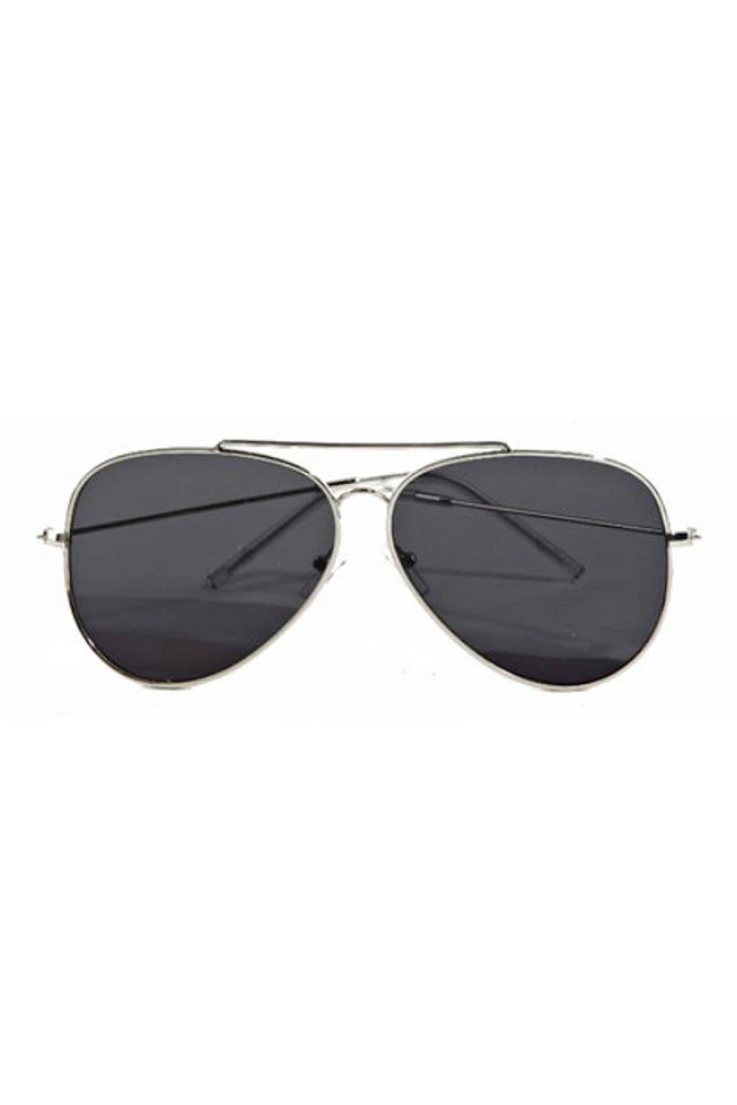 Jerome Silver Frame Aviator Sunglasses