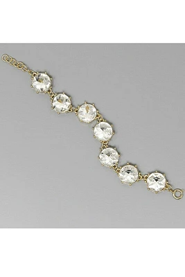 Georgia Gold Faceted Glass Stone Bracelet