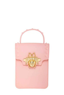 Stephany Pink Gold Bee Decorated Rectangular Jelly Bag