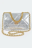 Jesse Quilted Sequins Chain Shoulder Bag