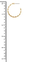 Roxie Gold Chain Hoop Earrings