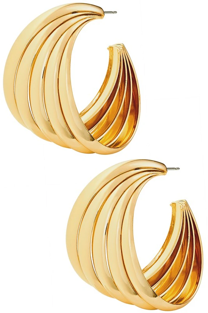 Kodi Gold Open Coil Hoop Earrings