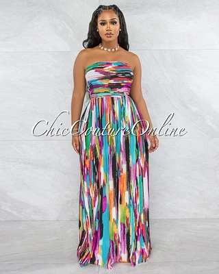 Leta Multi-Color Print Wide Leg Jumpsuit (9/11)