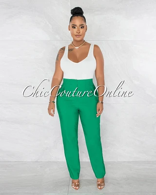 *Turba Kelly Green High-Waisted Pants