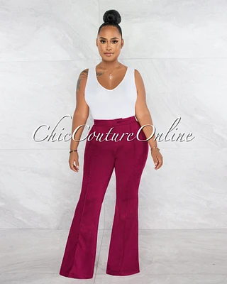 Sheryl Faux Suede Trouser Pants