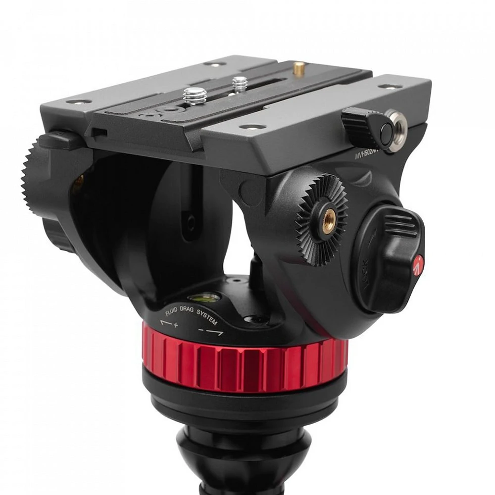 Manfrotto 502 Fluid Video Head Flat Base and 055 Video Carbon Fibre Tripod
