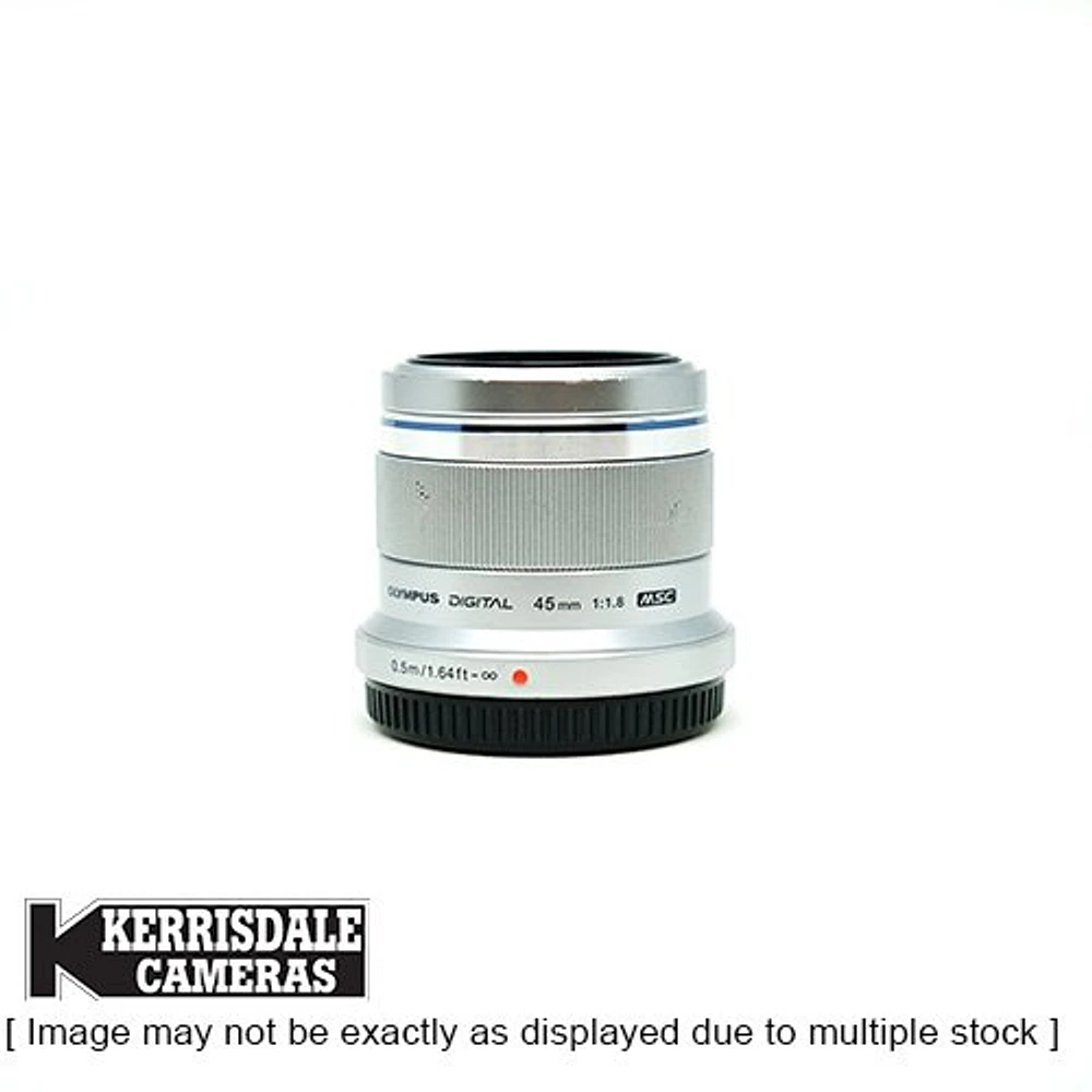 Olympus-Used 45mm f1.8 Silver (Fair Condition) - Body Scuffs – Micro 4/3rds Mount – Used # 587.19818501X