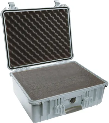 Pelican 1550 Protector Case with Foam - Silver