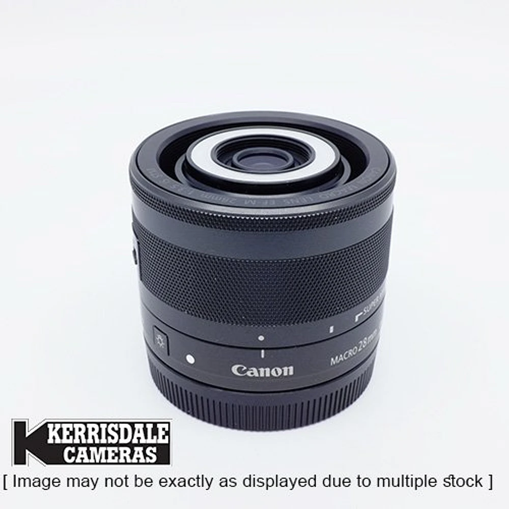 Canon-Used 28mm F3.5 Macro IS STM - Canon EOS M Lens -  Used # 587.156A28M