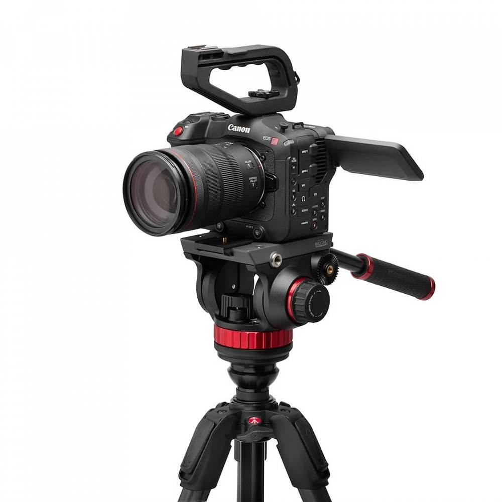 Manfrotto 502 Fluid Video Head Flat Base and 055 Video Carbon Fibre Tripod