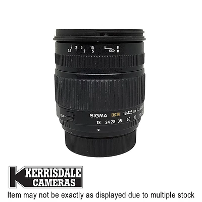 Sigma-Used 18-125mm F3.5-5.6 DC - Nikon DX Mount – Used # - 587.19610600X