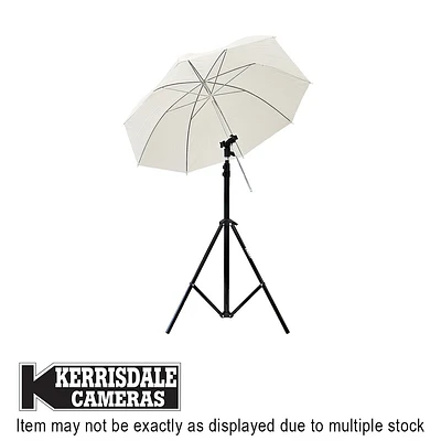 Assorted-Brand 33" Umbrella w/ Stand (Shoot Through) - Good Condition - Used # 587.33WLK