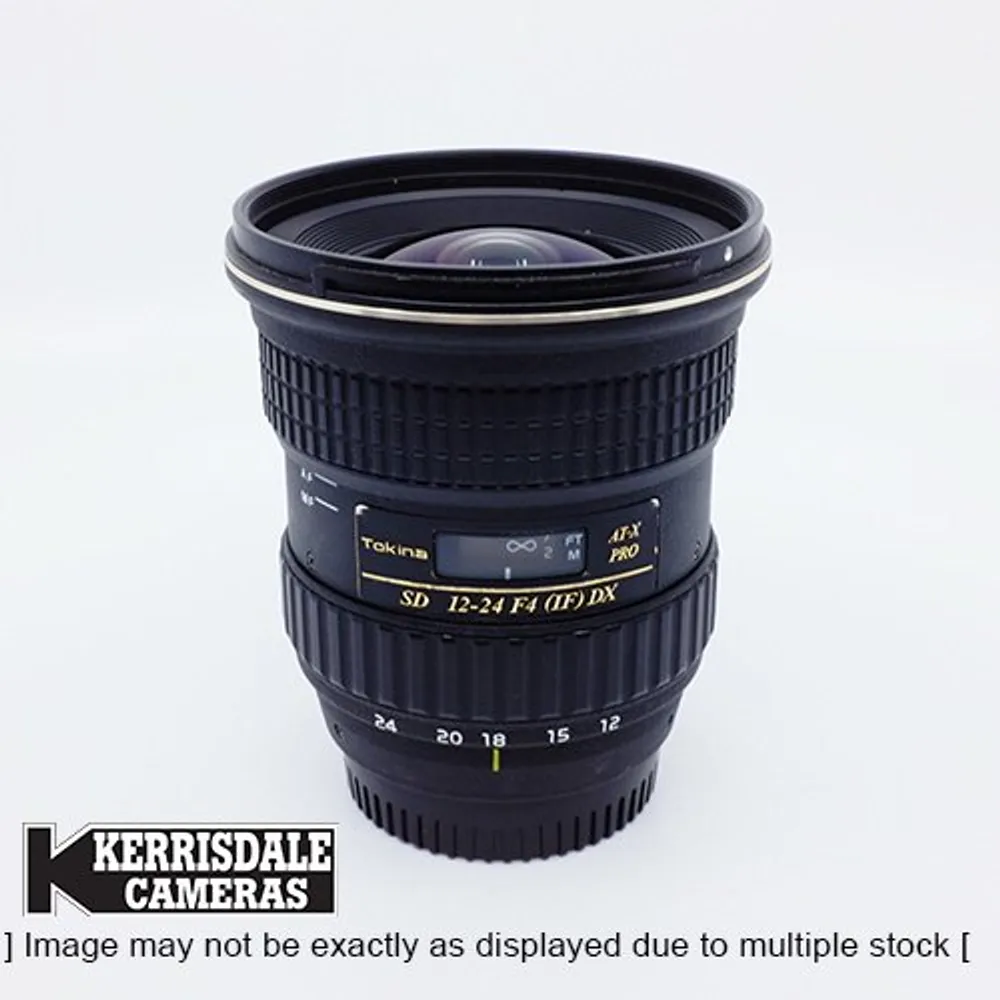 Tokina-Used 12-24mm f4 DX IF (not for AFS) – Nikon DX Mount – Used # 587.25A1224T