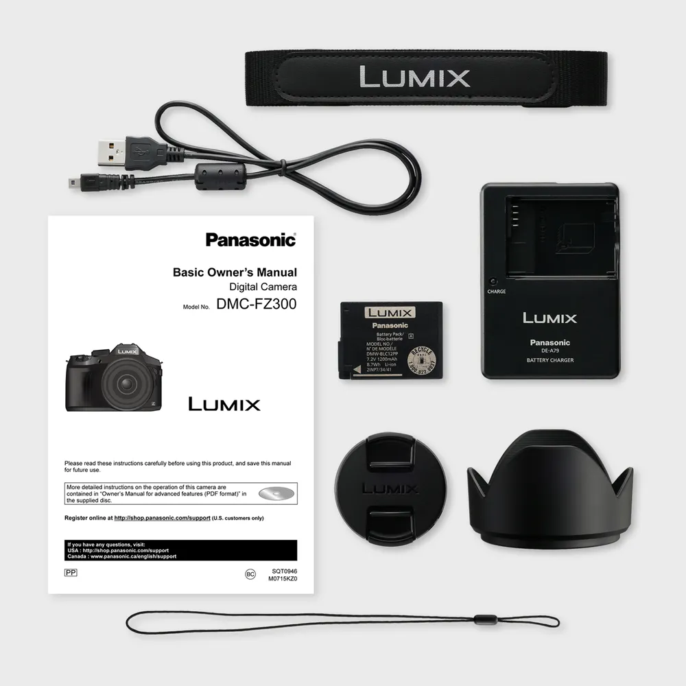 Panasonic Lumix DMC-FZ300 Long Zoom Digital Camera - Black