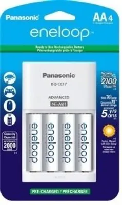Panasonic Eneloop Smart Charger with 4-AA Batteries #KKJ17MCA4BF