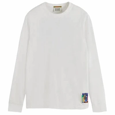 Scotch & Soda Long Sleeve Printed Tee (White) 178475