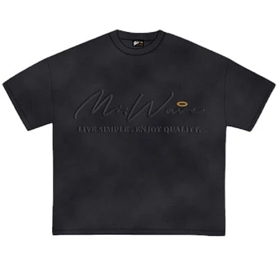 Mr.Wave Embossed Wave Tee (Black)