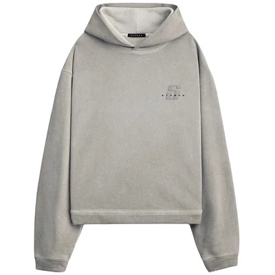 StampD Cement Transit Relaxed Cropped Hoodie (VIntage Washed Fog)