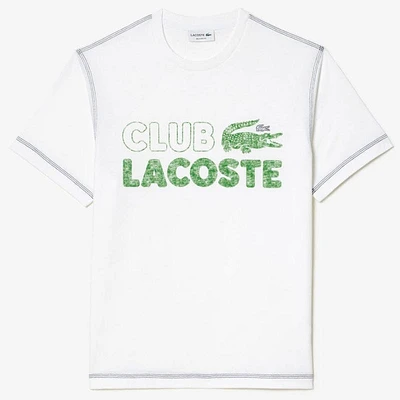 Lacoste French Vintage Print Organic Cotton T Shirt () TH5440-51