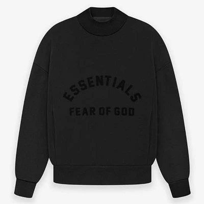 Kids Fear Of God Essentials Core Crewneck (Jet Black) 785SP232060K