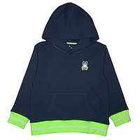 Kids Psycho Bunny Clifton Pullover Hoodie (Navy) B0H118N1FL