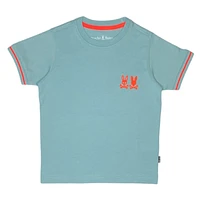 Kids Psycho Bunny Kingwood Embroidered Twin Tee (Seafoam) B0U901Y1PC