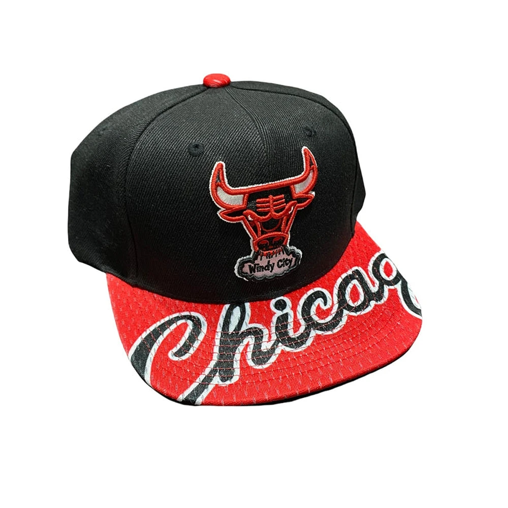 Mitchell & Ness Nba Chicago Bulls Windy City Snapshot Snapback (Black/Red)