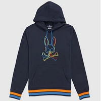 Psycho Bunny Barbon Neon Glow Hoodie (Navy) B6H120Q1FT