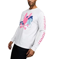 Psycho Bunny Mallette Long Sleeve Graphic Tee (White) B6T620R1PC