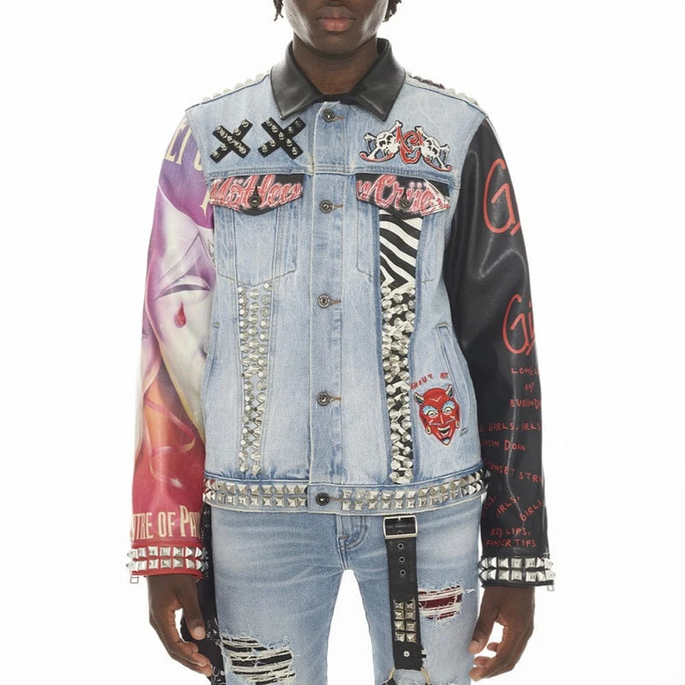 Cult Of Individuality Motley Crue Type IV Denim Jacket (Crue) 622A1-TS13C