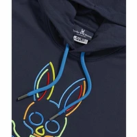 Psycho Bunny Barbon Neon Glow Hoodie (Navy) B6H120Q1FT