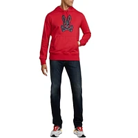 Psycho Bunny Drake Popover Hoodie (Intense Red) B6H630R1FT