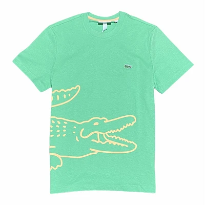 Lacoste Crew Neck Crocodile Print Organic Cotton T Shirt () TH0458