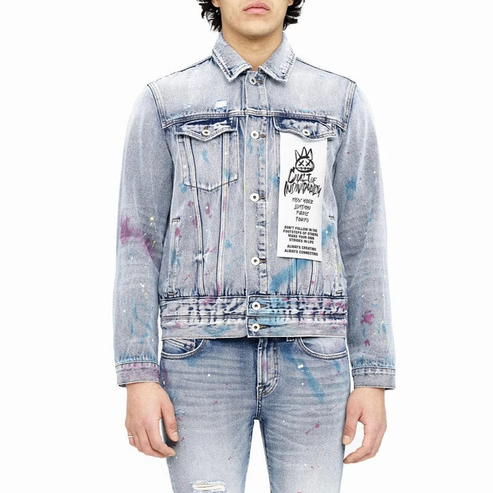 Cult Of Individuality Tongue Type 3 Denim Jacket (Skittle) 621B7-TW12A