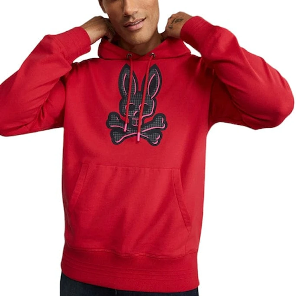 Psycho Bunny Drake Popover Hoodie (Intense Red) B6H630R1FT