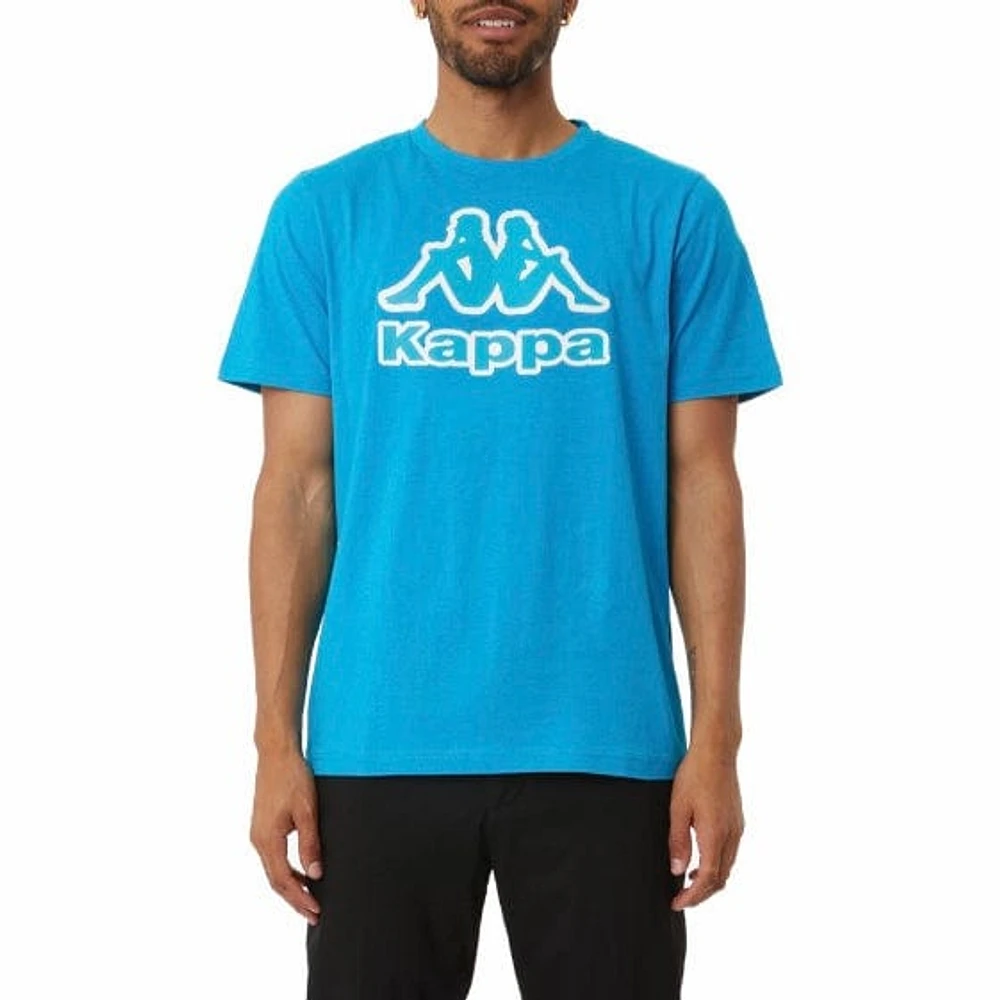 Kappa Logo Tape Bant T Shirt (Blue/White) 37158BW