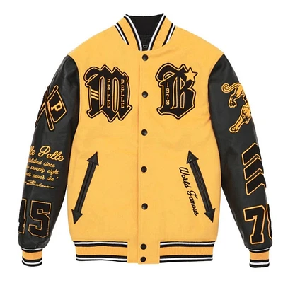 Pelle Varsity Jacket (Black/Gold) 422-37475