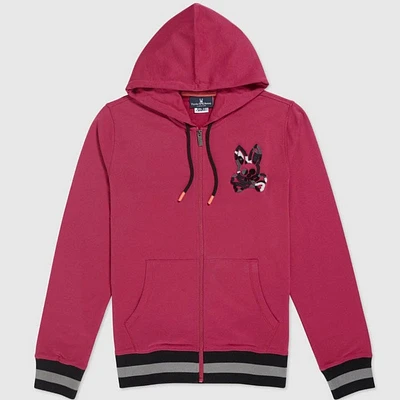 Psycho Bunny Howgate Camo Hoodie (Cranberry) B6H209Q1FT