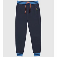 Psycho Bunny Warwick Colorblock Logo Pants (Navy) B6P112Q1FT