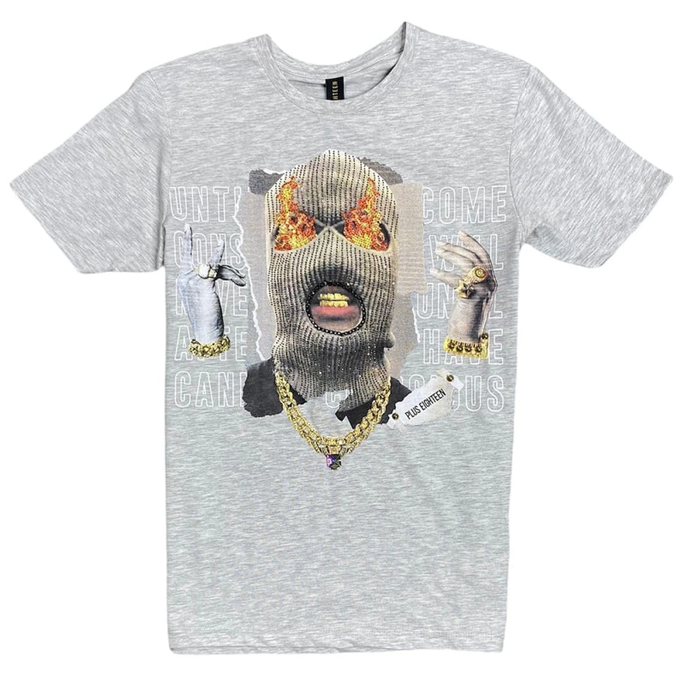 PlusEighteen Ski Mask Tee (Grey)