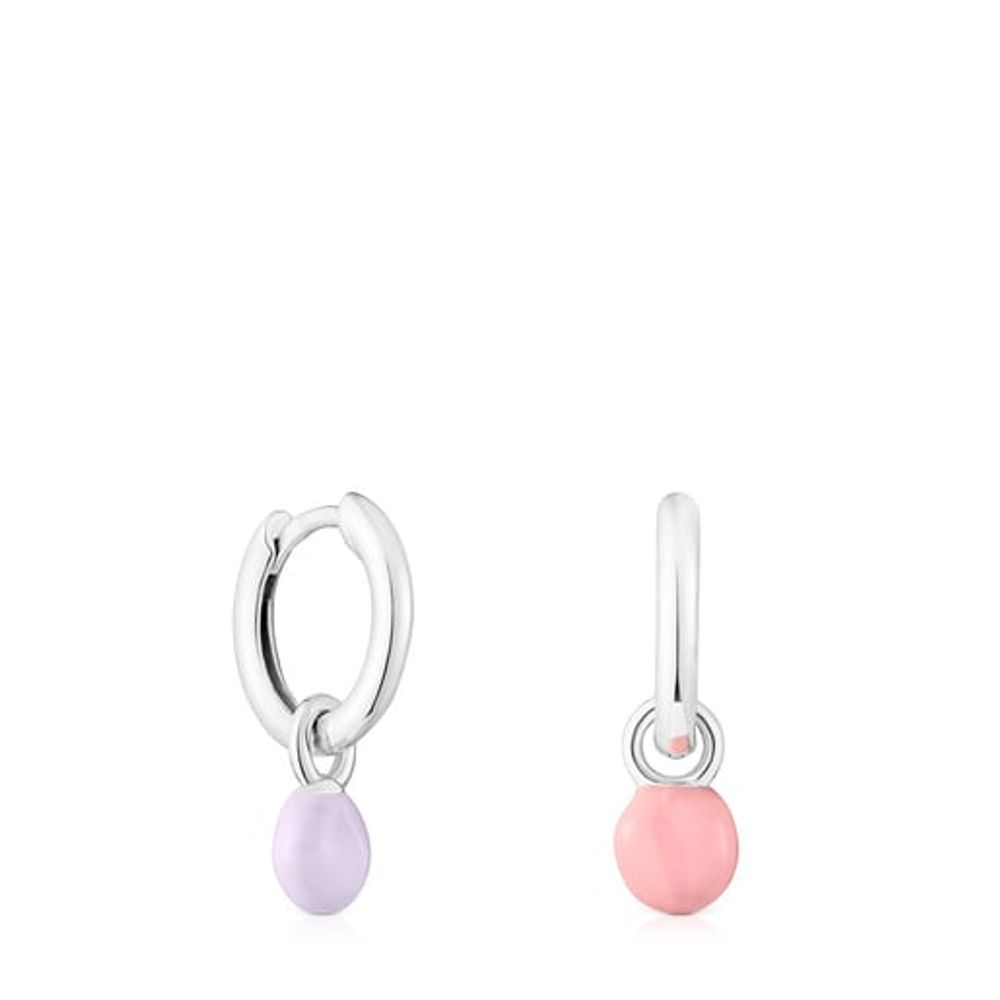 Silver and colored enamel TOUS Joy Bits earrings