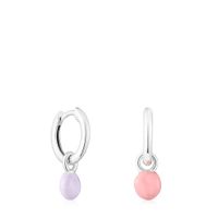 Silver and colored enamel TOUS Joy Bits earrings