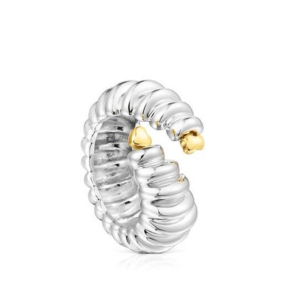 silver and vermeil Virtual Garden Open ring