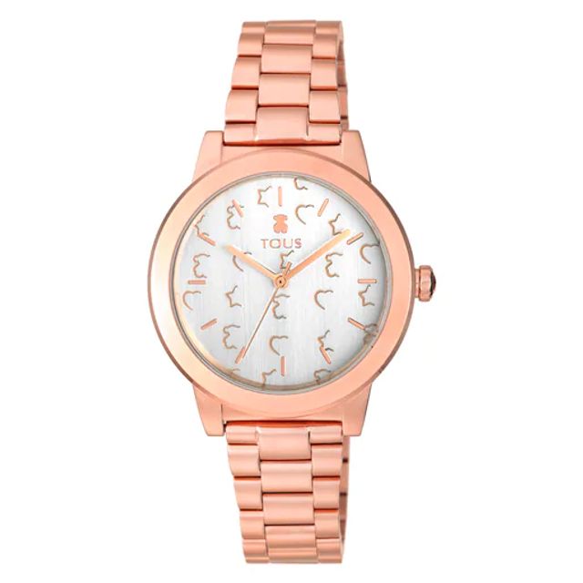 Reloj Tous analógico de acero con zirconitas Gleam Freshs rosa