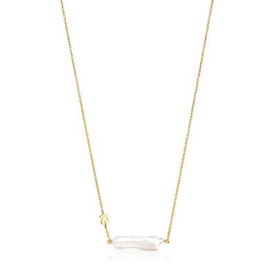 Silver Vermeil TOUS Pearls Necklace with Pearl