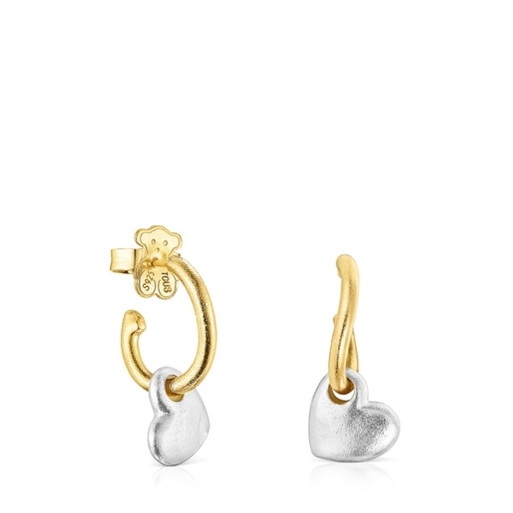 TOUS Two-tone Luah heart Earrings | Westland Mall